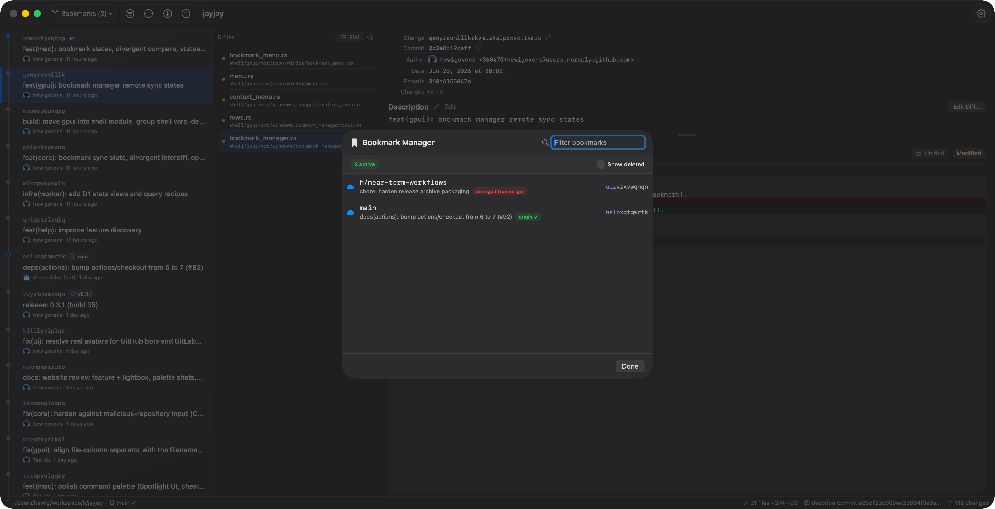 JayJay Bookmark Manager