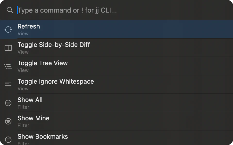 Command palette