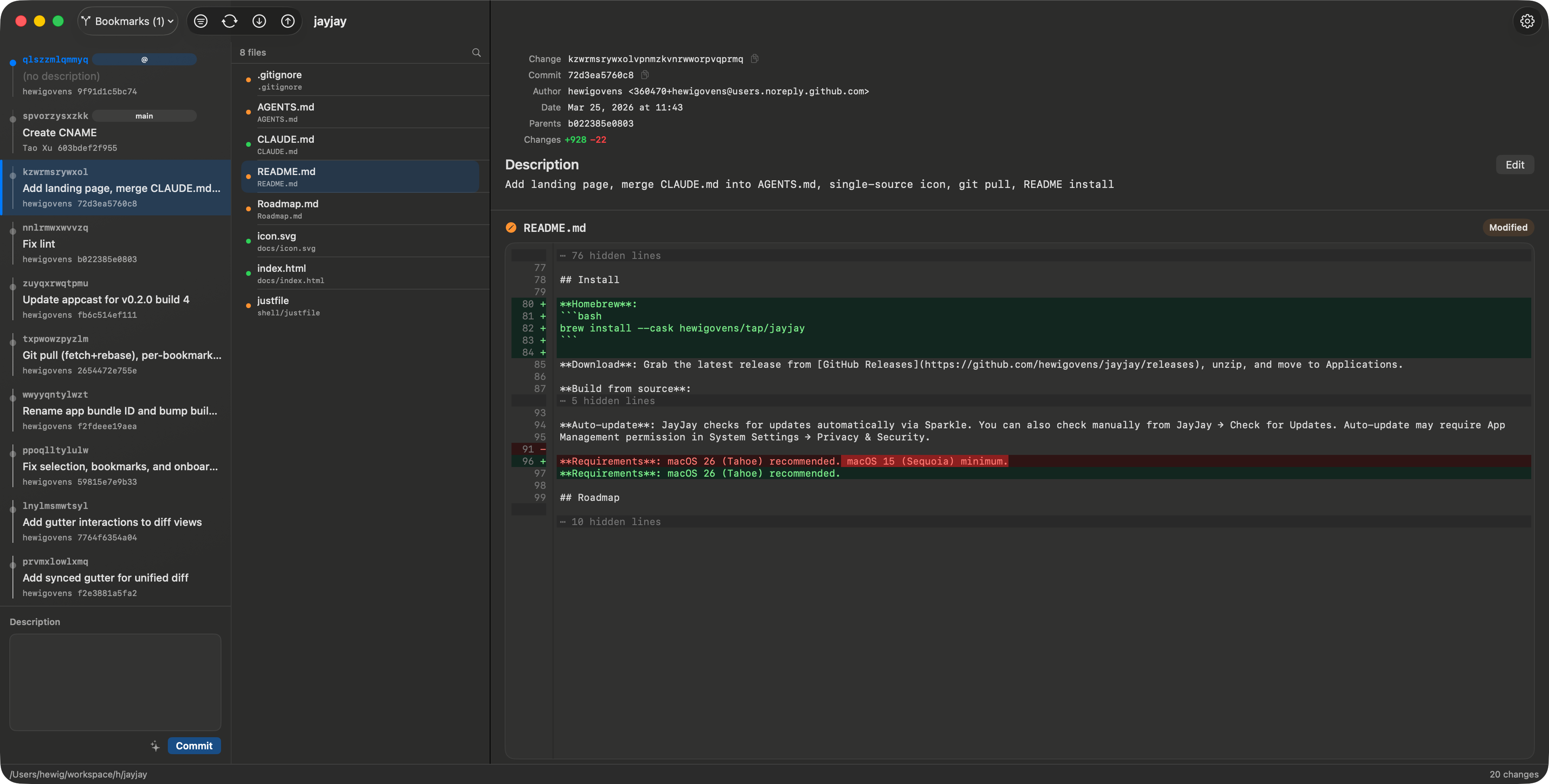 JayJay — dark mode