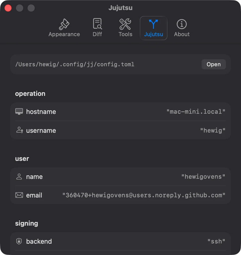 JayJay Settings jj panel