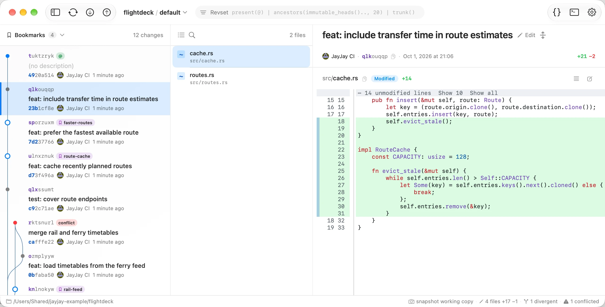 JayJay — DAG graph and diff (light)
